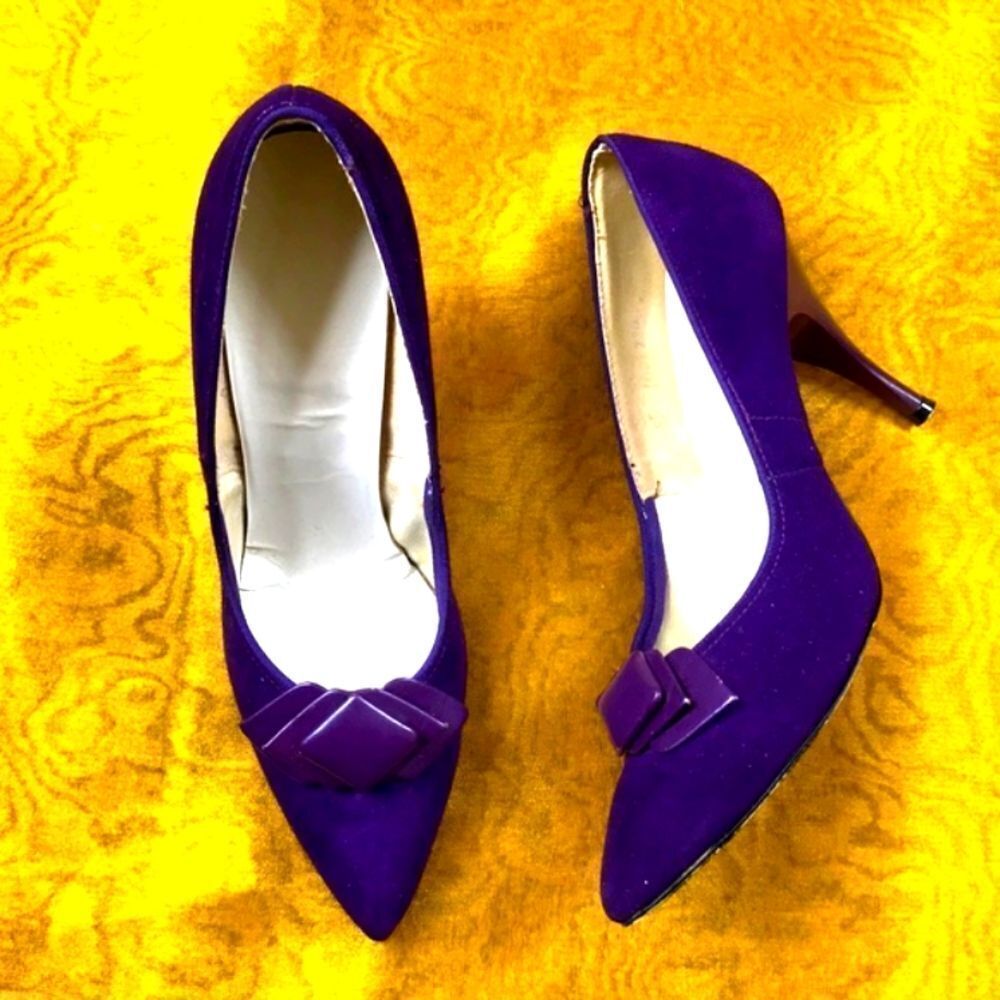 Vintage Velvet Heels  shoes - Picture 2 of 14